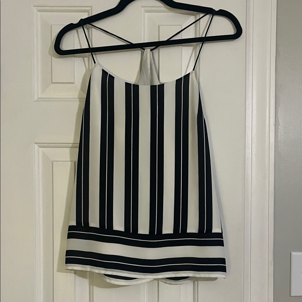 NWT Banana Republic Black and White Striped top
